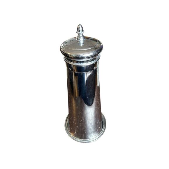 1930's Foreman Brothers Chrome Cocktail Shaker with Recipes On The Bottom - Picture 2 of 12